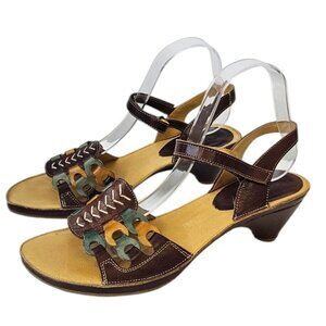 Pikolinos Womens Leather Low Heel Open Toe Sandals, Brown, Size 40 / US 9.5